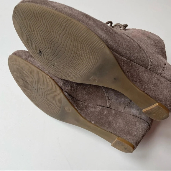 CROWN VINTAGE Spark Wedge Suede Lace-Up Women’s Ankle Chic Rustic Bootie Shoes - Picture 11 of 14